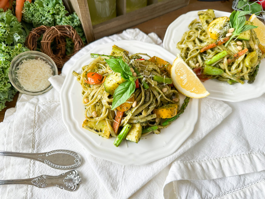 Fresh Pesto & Garden Vegetable Linguine