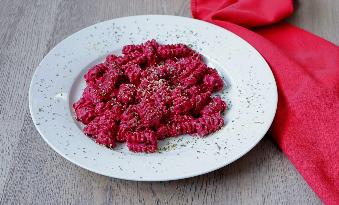 Creamy Vegan Beet Pasta