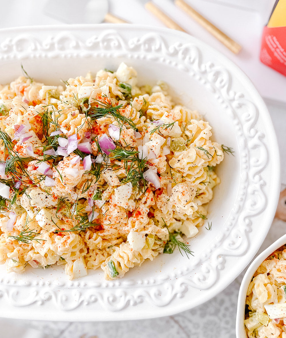 Devilled Egg Sourdough Pasta Salad